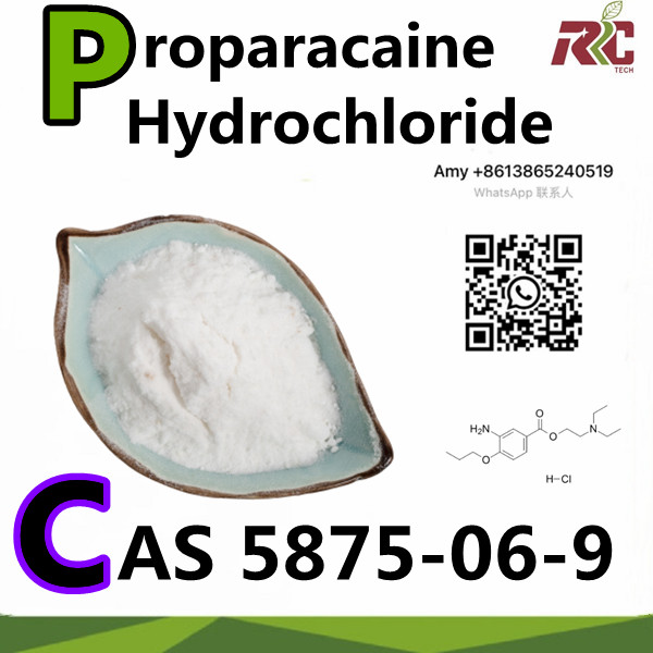 99% sof anestetiklar Proparakain HCl CAS 5875-06-9 yuqori sifatli