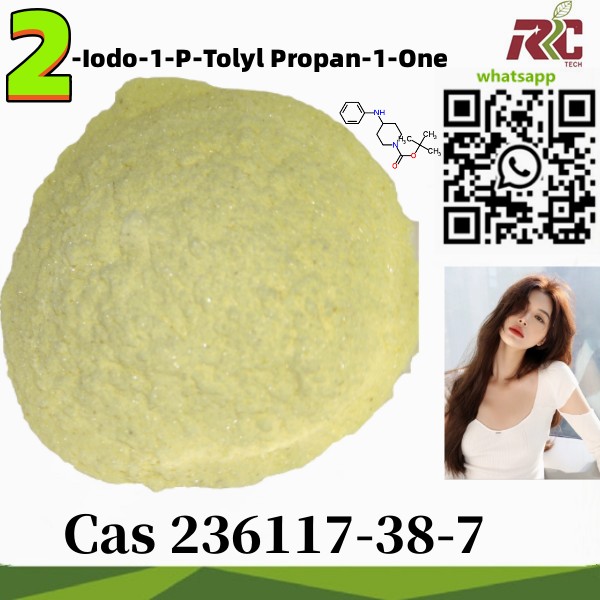 najkvalitnejší 2-jód-1-P-tolylpropán-1-jeden žltý prášok CAS 236117-38-7 Syntetické drogy Dodávateľ z čínskej továrne Dodanie do USA Bezplatné colné odbavenie