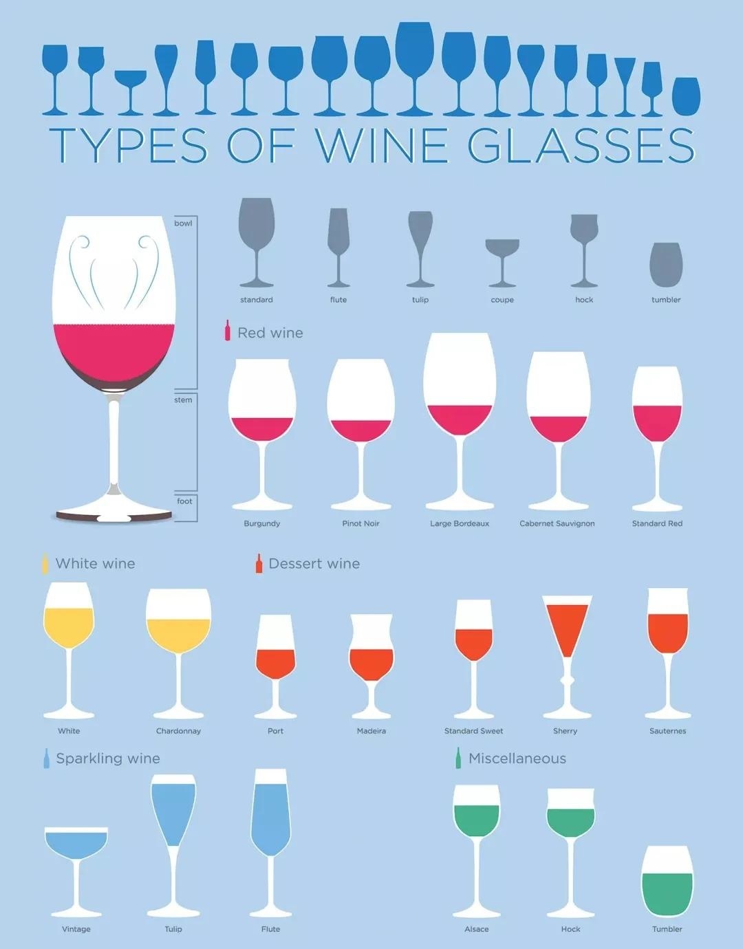 TYPES OF WINE GLASS