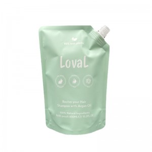 Shampoo at conditioner refill pouch packaging
