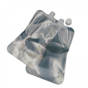 Plastmasas stāvošs maisiņš ar snīpi ķermeņa skrubim