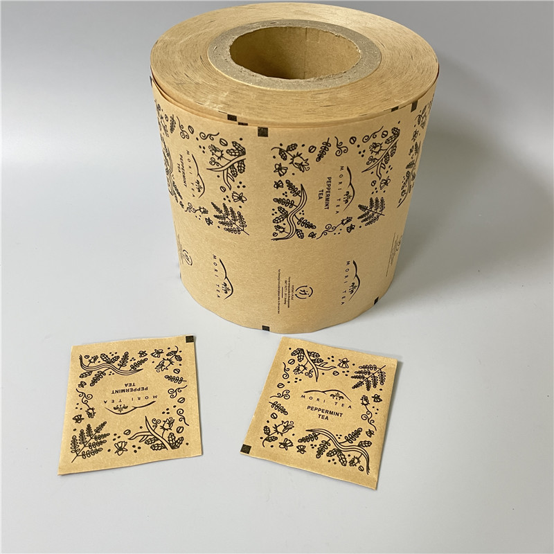 Рулонная пленка для упаковки капельного кофе из коричневой бумаги