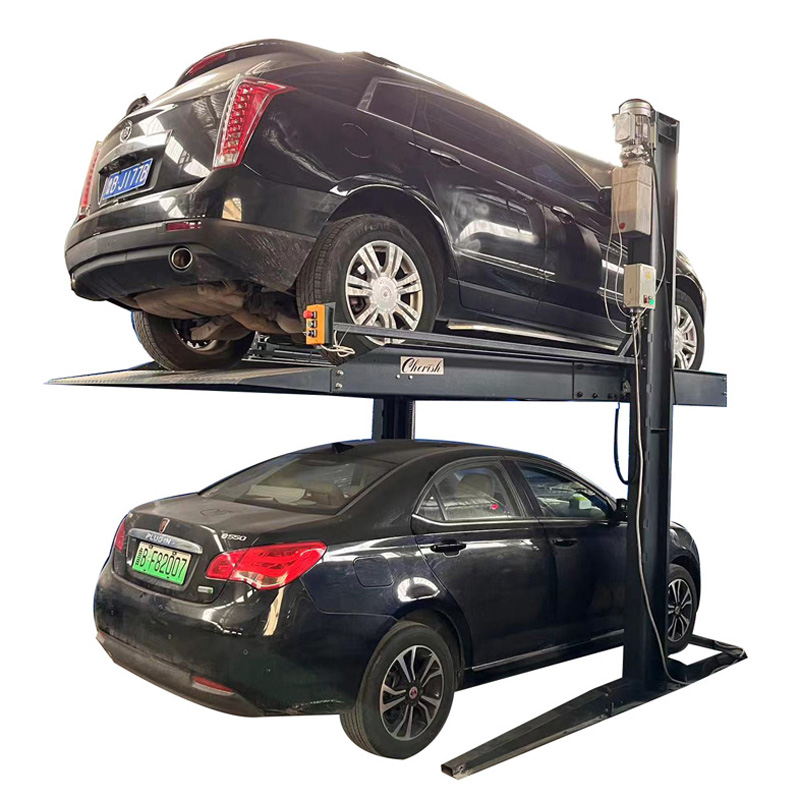 Two Post Parking Lift Double Car Stacker