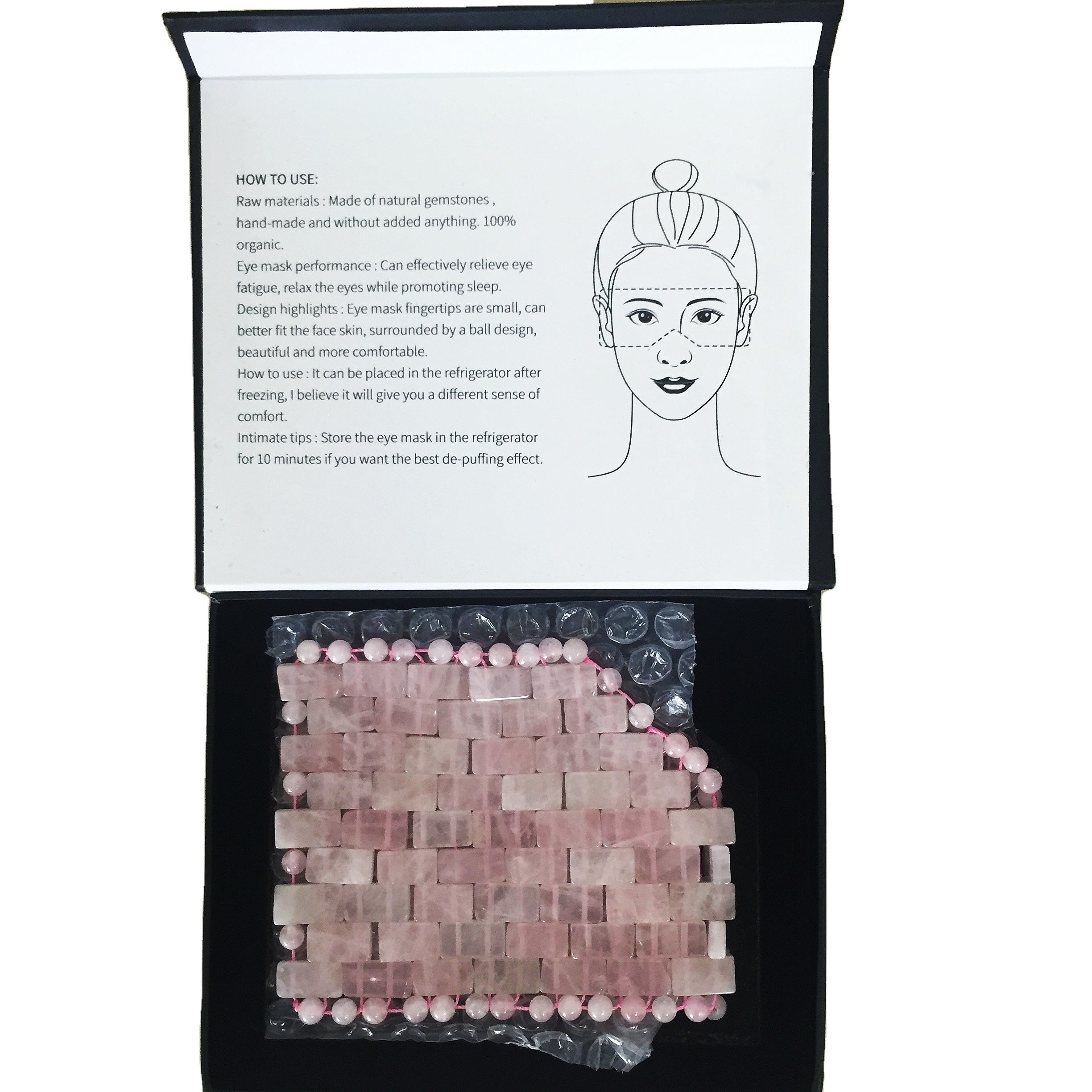 High quality facial body massager custom logo rose quartz gua sha jade stone scraping tool