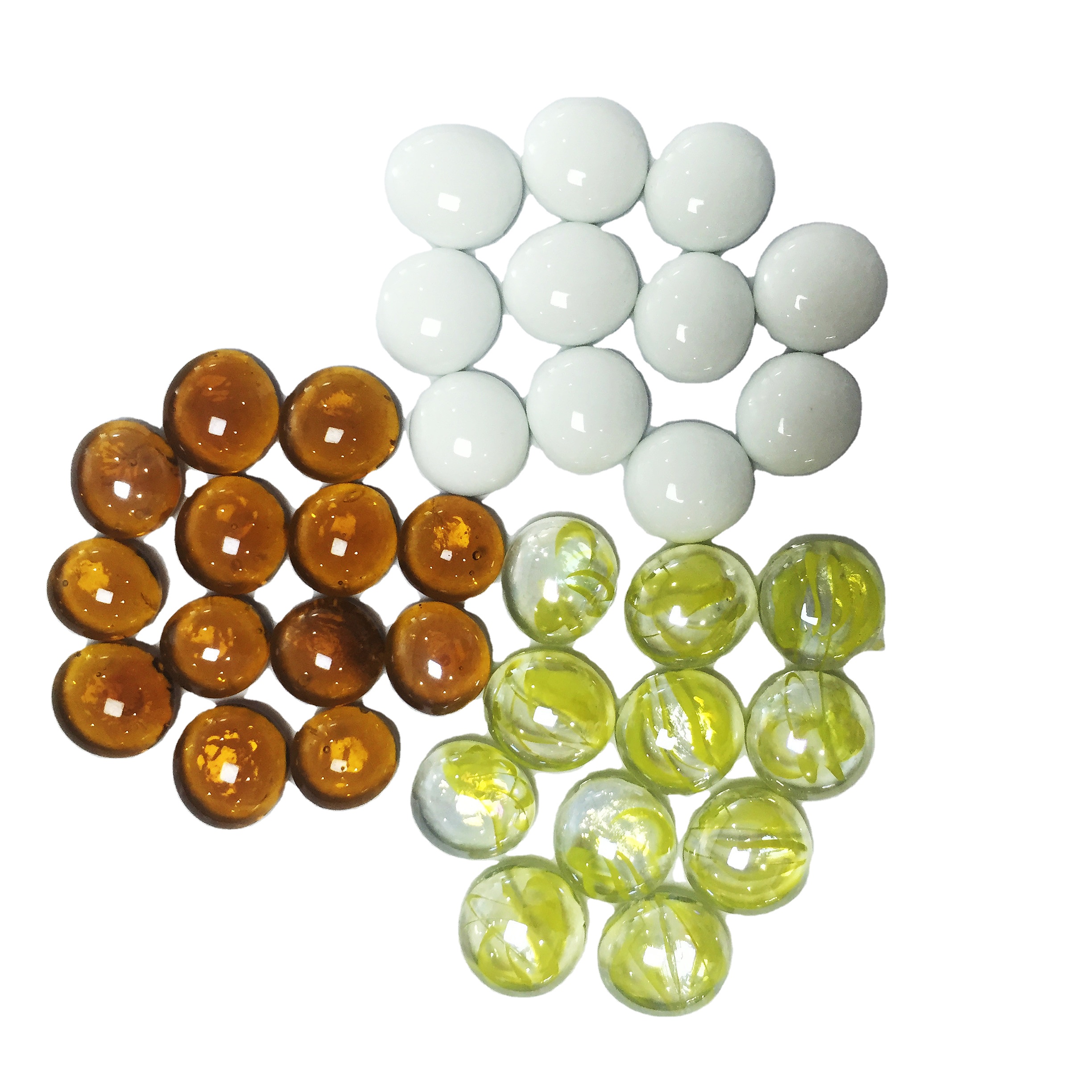high quality colorful flat frosted glass beads bulk mix value-pack boxed mixed glass beads multi colorful