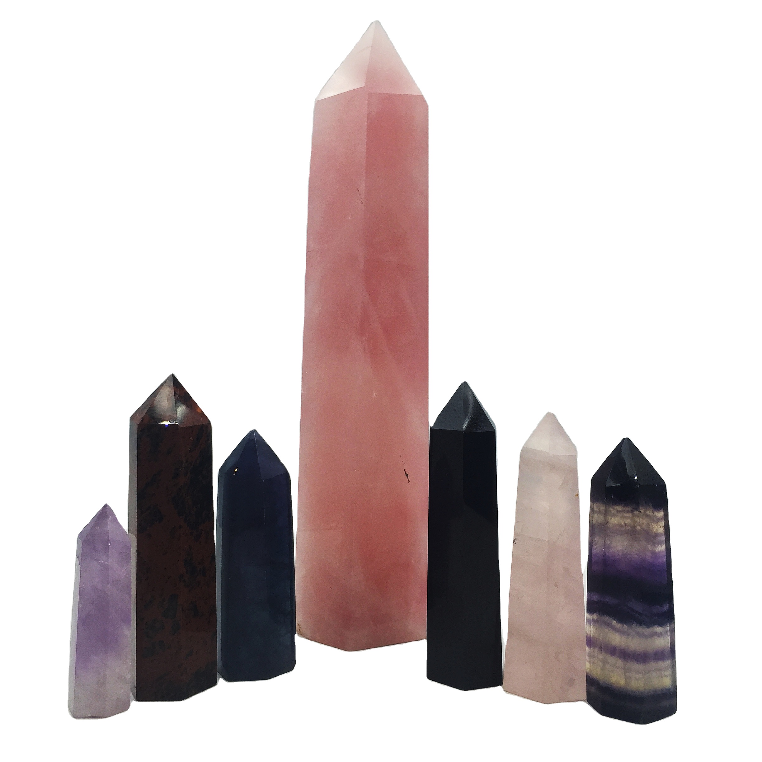 Natural Crystal Point Black Obsidian Point Tower