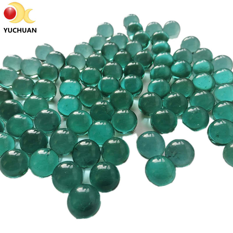 Green Glass Beads with Petals for Decoration Glass Beads