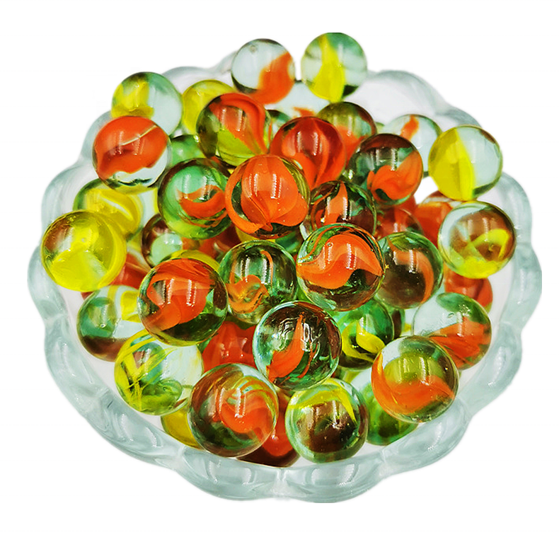 wholesale 16mm china high quality round mixed colored toy glass marble ball