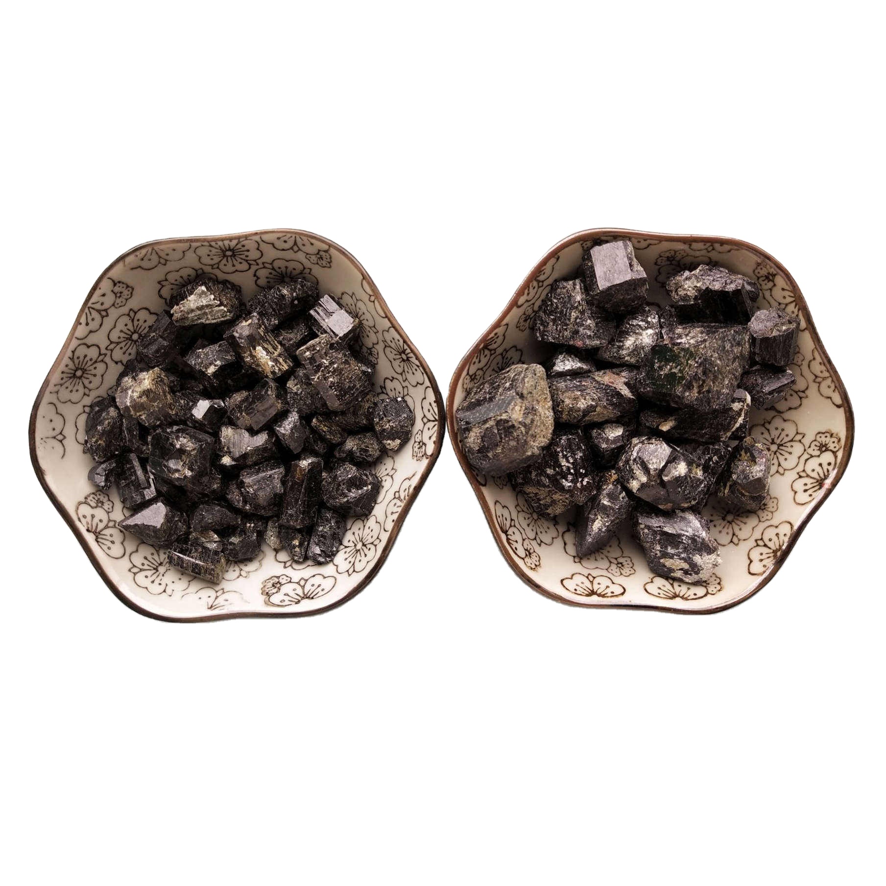 Natural crystals healing stone bulk rough black tourmaline for feng shui stone