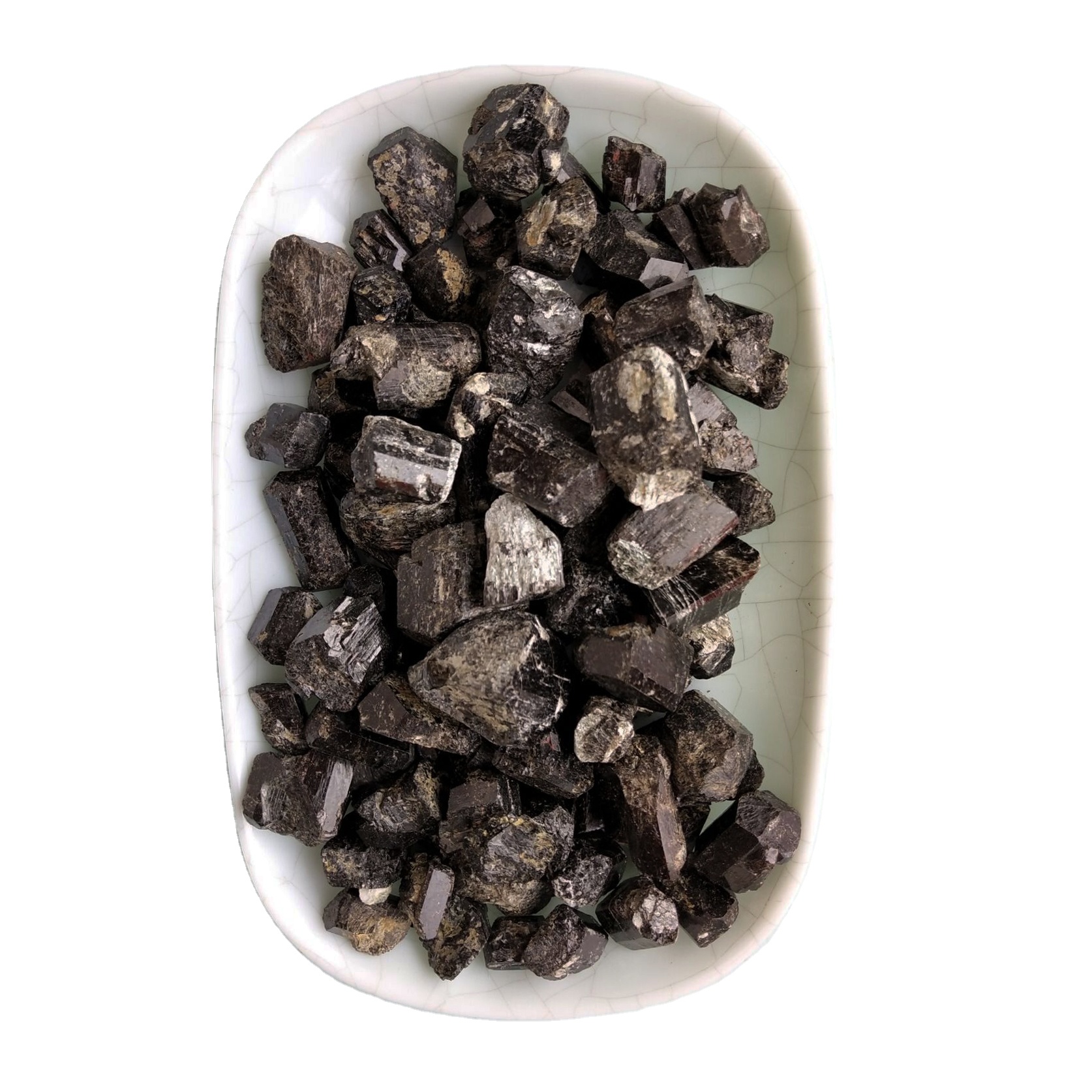 Natural black obsidian titanium stone mineral meteorites specimens tourmaline