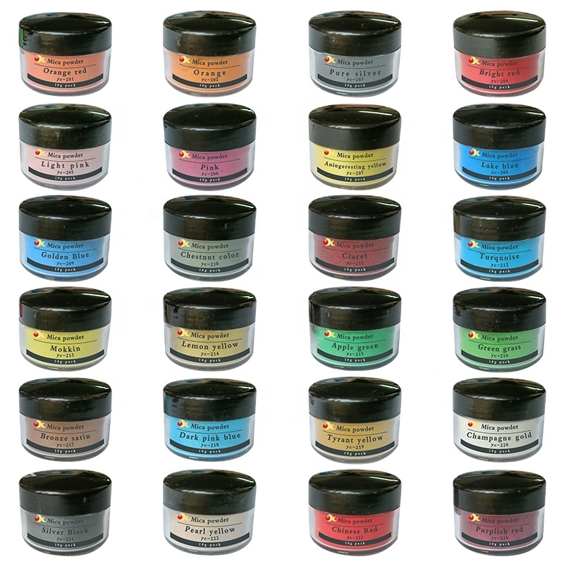 customization pigment sets cosmetics grade pearlescent holographic mica powder set manufacturer