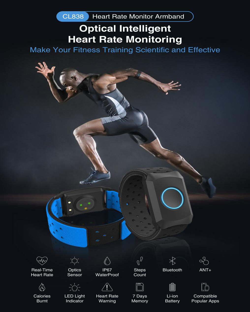 Revolutionize your fitness regimen with the cutting-edge ANT+ PPG heart rate monitor