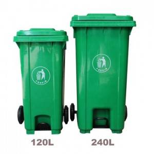 Outdoor 100% HDPE Eco-Friendly Foot Pedal Waste Bin