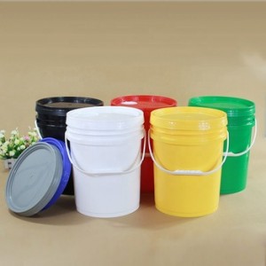 20L Factory Sale 5 Gallon Round Plastic Bucket with Tear Off Lid