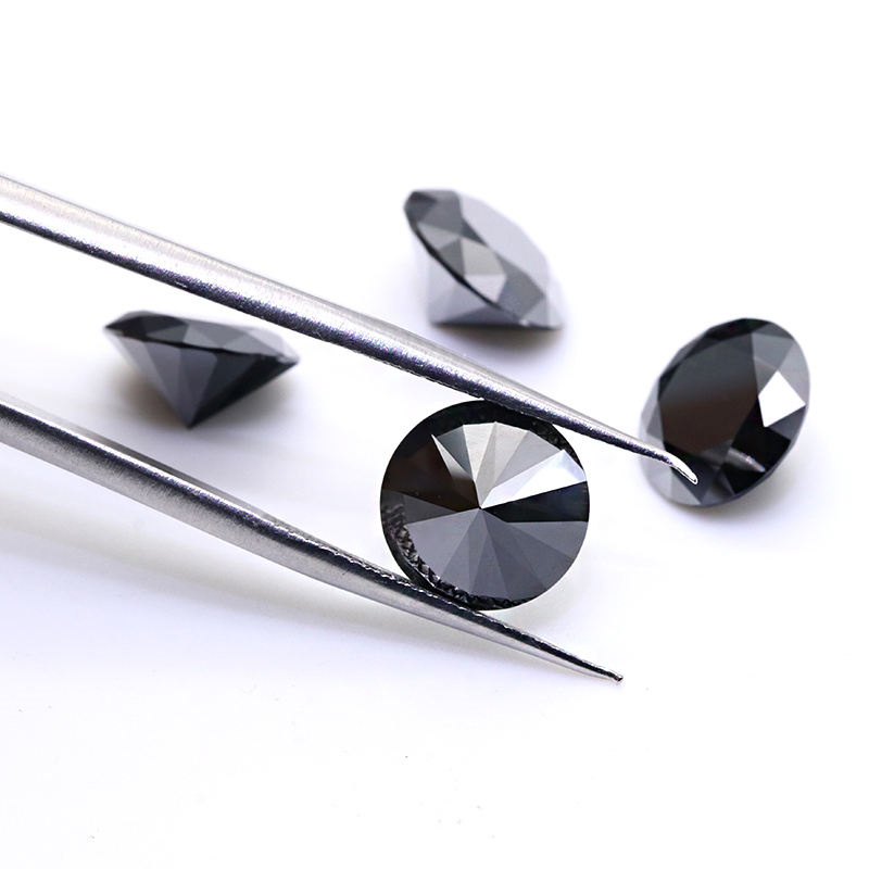 Fremragende lab skabt sorte diamant forlovelsesringe gia certificeret