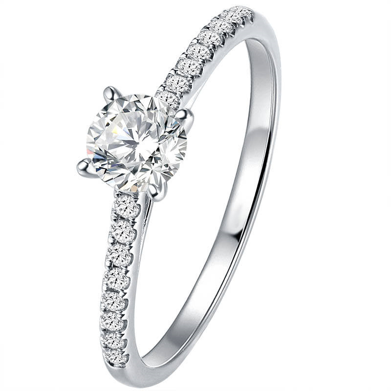 Brilliant Cut anéis de diamante cultivados em laboratório acessíveis para venda