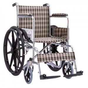 Producto caliente reposabrazos fijo y reposapiés silla de ruedas de acero para ancianos