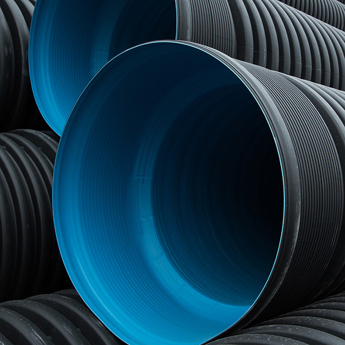 Double-wall plastic corrugated pipe