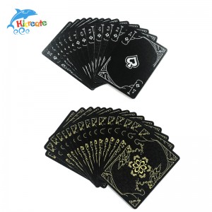 Black New Design Wholesale Playing Card Poker Ho an'ny filokana