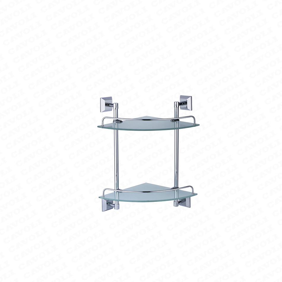 23027-Factory Wholesale Bathroom Fittings Wall Mounted Storage Glass Shelf Featured Image