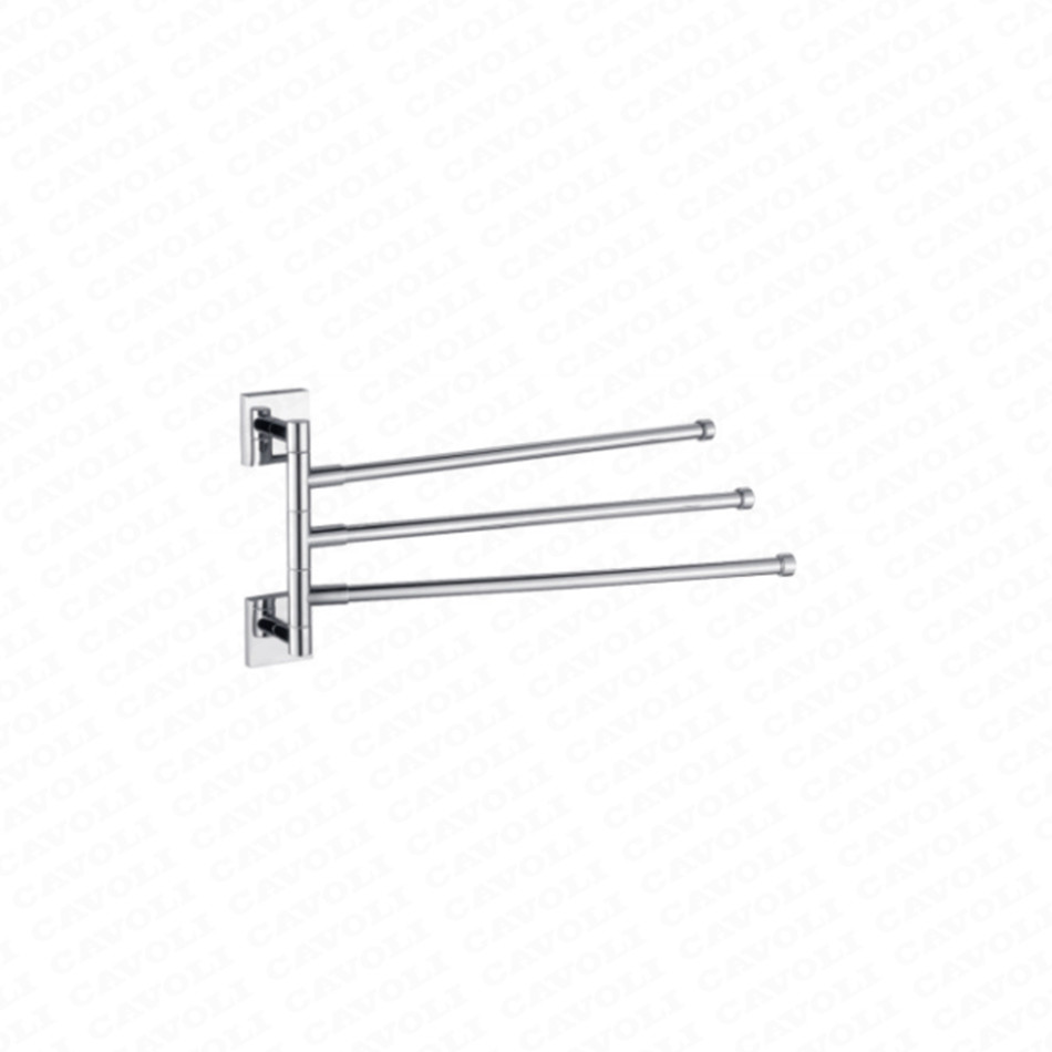 61014-Cheap Swivel Towel Rail Stainless Steel  Wall Mounted Bath Towel Rack with 2 Bars 3 Bars Swing Movable Towel Holder Featured Image