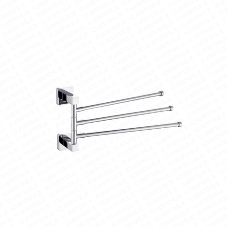 61914-Modern Acceptable Stainless Steel Rotating Towel Bar with 2/3 Bars Swing Arm Towel Rail Movable Towel Hanger Featured Image