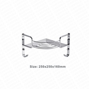 BK1813-Wenzhou Manufacturer  Bathroom basket hanging shelf corner adhesive shower caddy Bathroom basket Brass/Chrome
