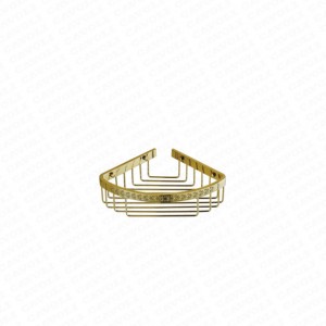 BK501-Brass/Gold Commercial Bathroom Accessory Anti-rust Metal Basket Shower Caddy