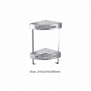 BK509-Wenzhou Manufacturer Brass Bathroom basket hanging shelf corner adhesive shower caddy Bathroom basket