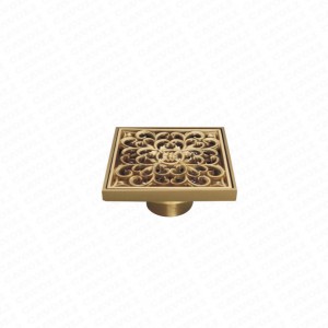D003-Bathroom shower concealed square anti-odor ideal Brass floor drain