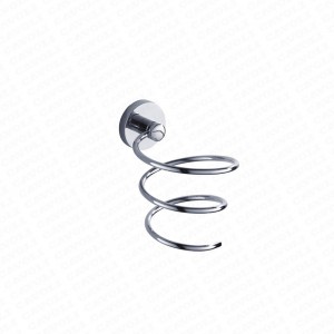 HD03-Stainless steel/Chrome Wall Mount Spring Style Hair Dryer Holder