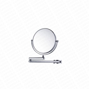 MM1110-Extendable Wall magnifying mirror Chrome frame Folding round hotel mirror Round bathroom mirror