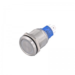 Butoni me shtytje të çastit Rgb 22 mm Një çelës me unazë të hapur normalisht dhe një çelës normalisht të mbyllur LED