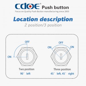 Selector rotativ cu 2 poziții, buton de apăsare de 16 mm, plastic de blocare, de către cei mai importanți distribuitori, producători și distribuitori