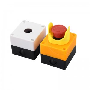 Control de caja de botón de emergencia con interruptor pulsador a prueba de agua ABS 22 mm