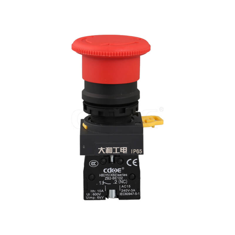 IP65 Emergency stop button 22mm one normally open switch lay5 Featured Image
