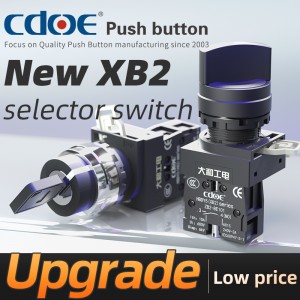 Xb2 22mm Latching Push Button 1no Lock Metal Switch Rotary Selector 3 Posisyon