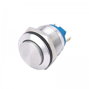 Kinija 19MM mygtukas 12v žiedinis LED 4 kontaktų gnybtas vandeniui atsparus ip65 momentinis jungiklis