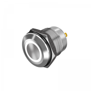 Ravno okruglo dugme 16 mm 1no1nc Spdt Mali 12 V LED prekidač za svjetla Mini gumb Ip67