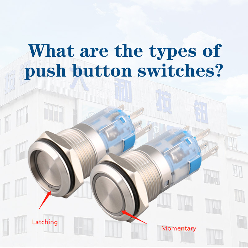 What are the types of Push Button switches?