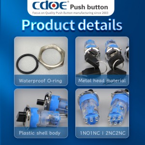 2 Position Rotary Selector Switch 16mm Push Button Latching Plastic avy amin'ireo Mpanamboatra sy mpivarotra lehibe