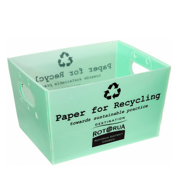 Papelera de reciclaje de plástico corrugado