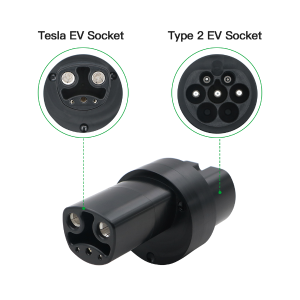 Kalite 2 pou Tesla AC EV Adapter Imaj Prezantasyon