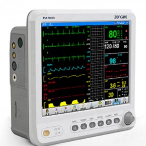 24 сәгать ЭКГ ачыклау 3-6-12-корыч Күп параметрлы ICU CCU өчен пациент мониторы.