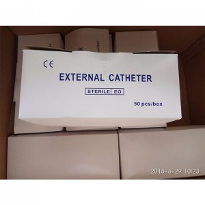 Latex muški vanjski kateter sa CE i ISO certifikatom Dostupan s ravnim tipom i tipom B sa sijalicom Dostupan s balonom različitog kapaciteta
