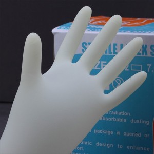 ถุงมือยางอนามัยแบบมือยาวปลอดเชื้อ