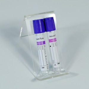 სამედიცინო EDTAK2/K3 ვაკუუმური სისხლის შეგროვების ტუბი Vacutainer Lavender Purple Top Glass/PET CE დამტკიცება