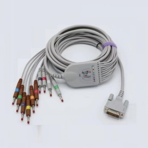 Schiller ECG EKG nkwụnye USB 10 na-eduga IEC ọkọlọtọ agịga