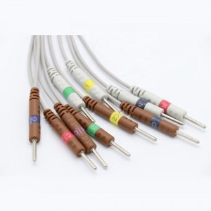 Cable adaptador Schiller ECG EKG 10 derivaciones IEC estándar europeo Aguja