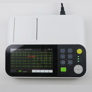 Elektrokardiogram peranti ecg mesin pengeluaran elektrod mudah alih 12 plumbum monitor 6 3 saluran mesin ekg
